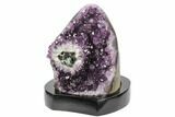 Tall, Amethyst Formation With Wood Base - Uruguay #121249-1